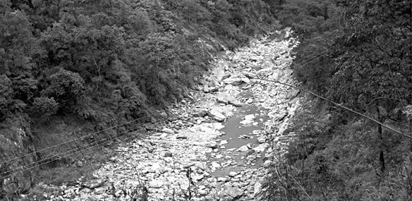 Dried out River Bed of Rangeet